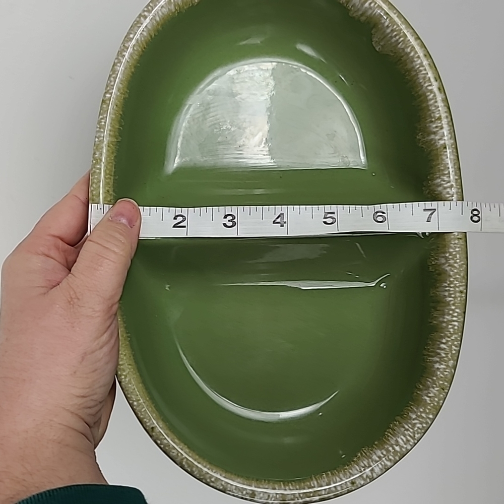 Vintage Green and Cream Divided Bakeware Dish - Picture 11 of 12